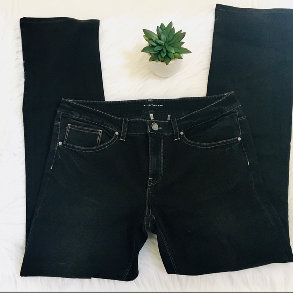 Elie Tahari Denim - Elie Tahari Black Straight Leg Jeans Sz 8